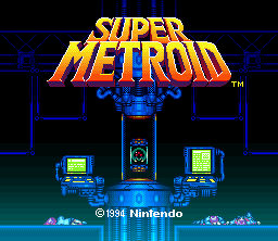  'Super Metroid' title screen